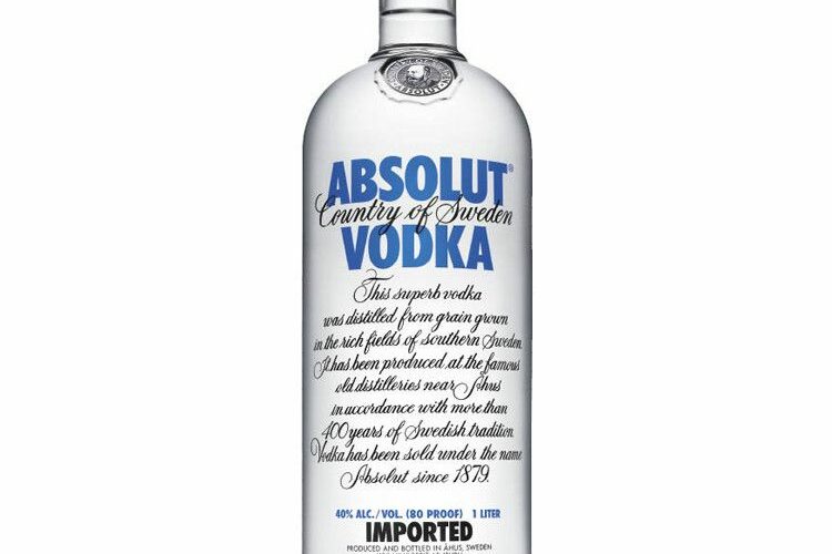 Absolut 1 l (holá láhev)