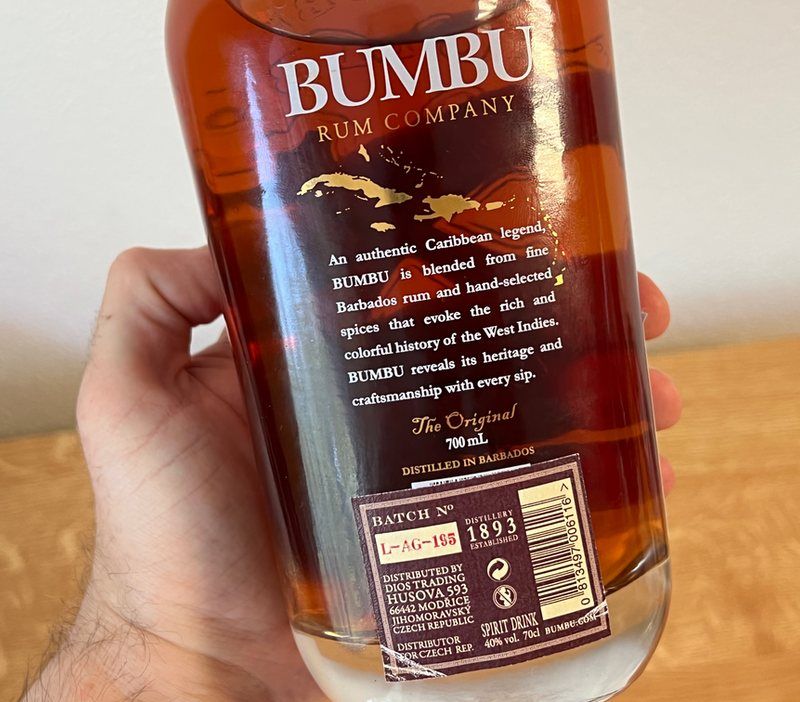 Bumbu rum 40% - informace