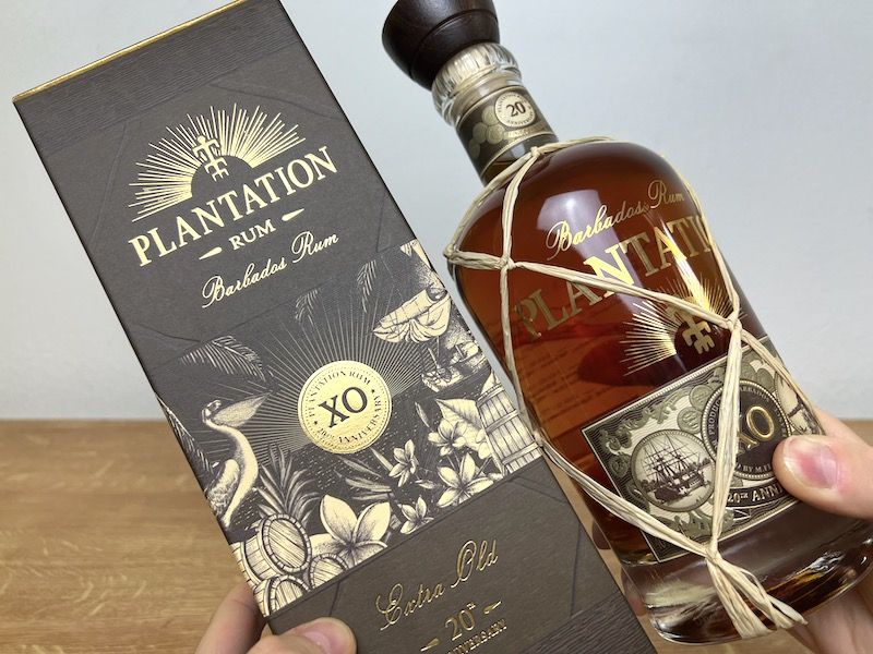 prední strana krabice a láhve - Plantation 20th anniversary 40%