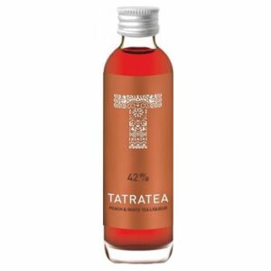 Tatratea Peach 42% 0,04 l (holá láhev) Miniatura ve skleněné lahvičce Tatratea set