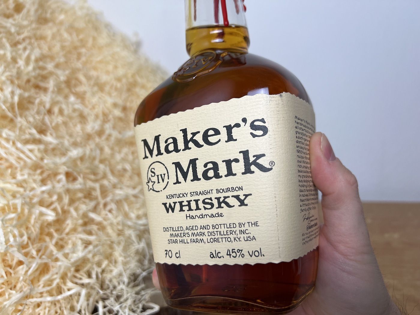 Maker's Mark Bourbon - detail na přední stranu etikety