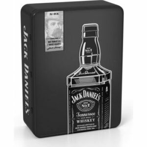 Jack Daniel’s plech 40% 0,7 l (dárkové balení 2 sklenice)