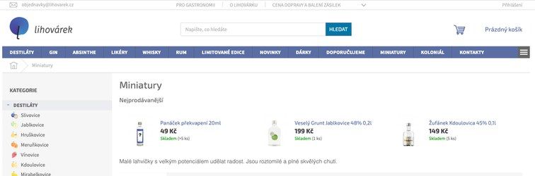 lihovarek.cz - eshop náhled