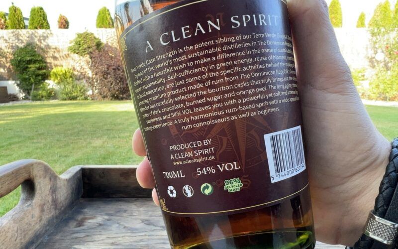 Terra Verde XO Cask Strength - detail zadní etikety