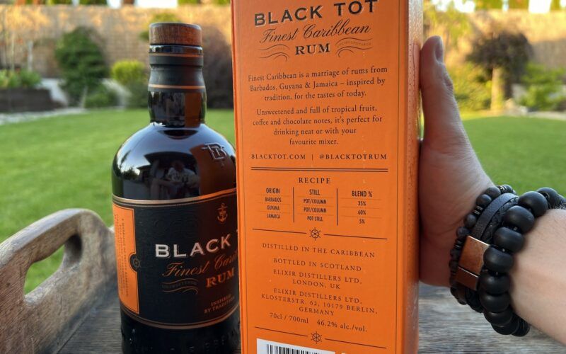 Black Tot Rum informace na kartonu