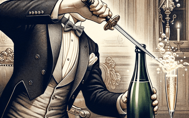 Sabráž - otevírání šampaňského šavlí