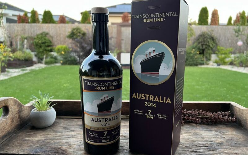 Transcontinental Rum Line Australia 2014 láhev a krabice