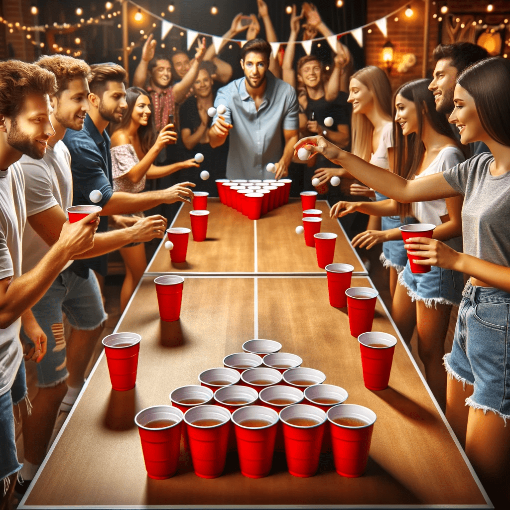 Beer Pong - studenti hrají oblíbenou pivní hru