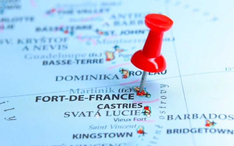 Martinik na mapě
